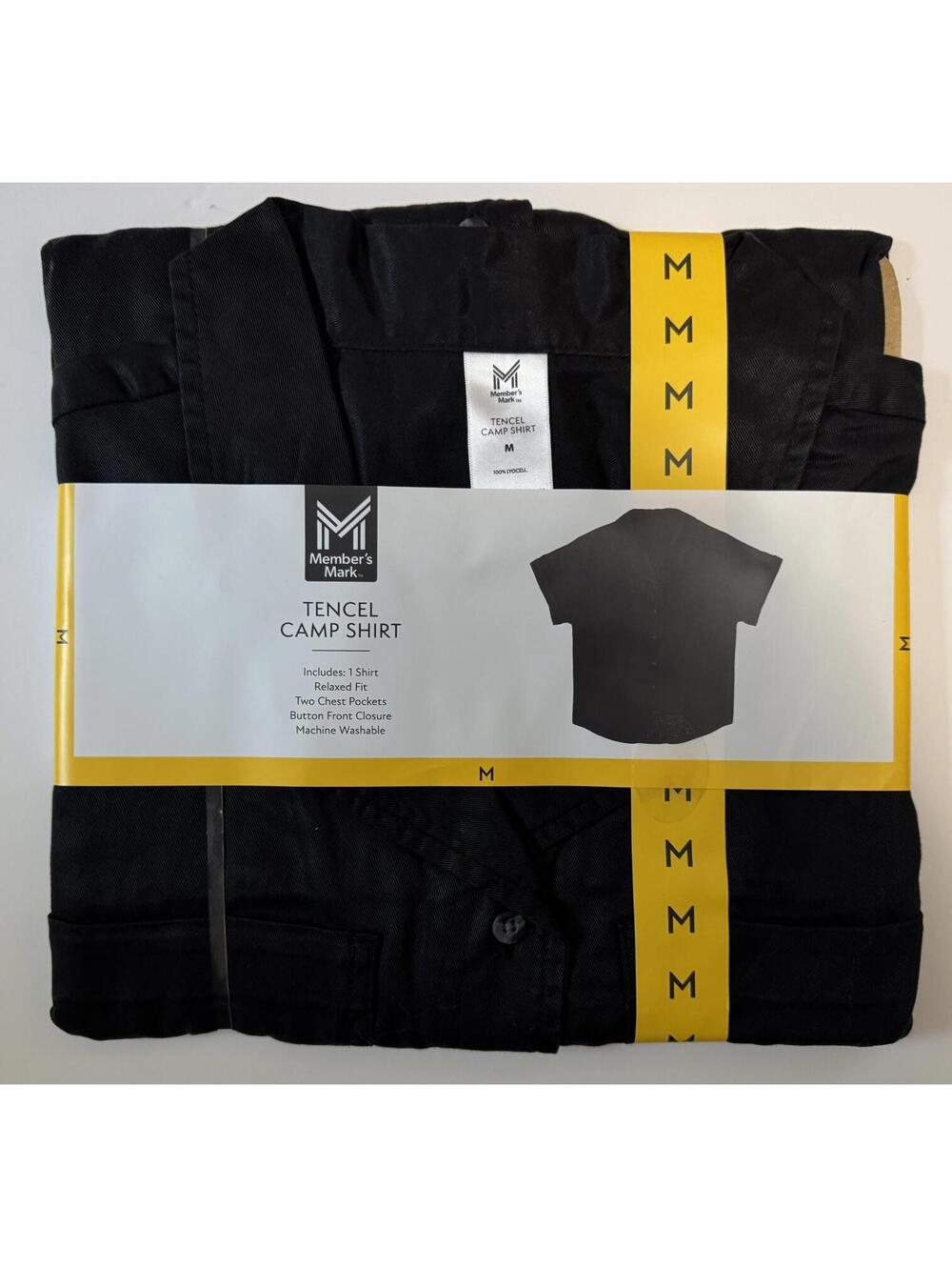Member's Mark Black Tencel Camp Shirt Women's Size M NEW NWT